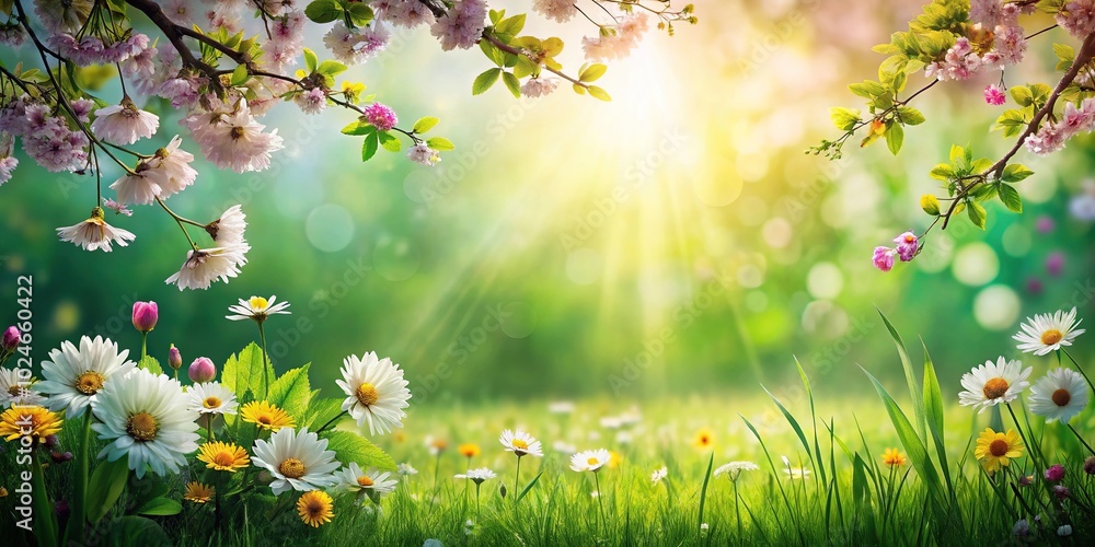 Spring background with empty space nature inspired decoration Spring background with empty space nature inspired decoration