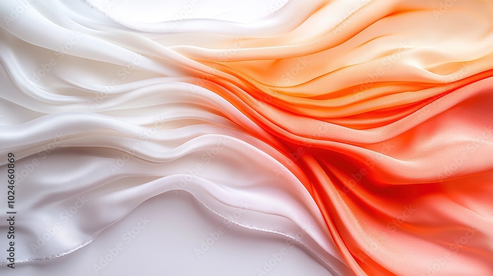 Obraz premium White & orange background wavy design above & below