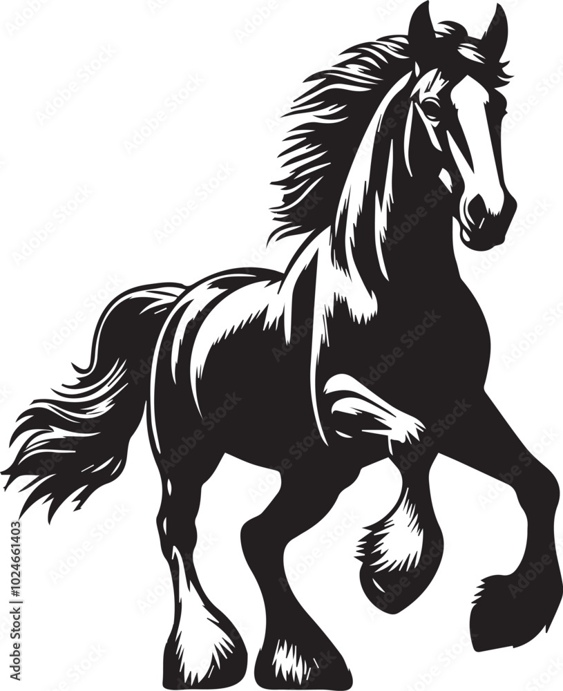 Obraz premium Cheval Canadian Vector