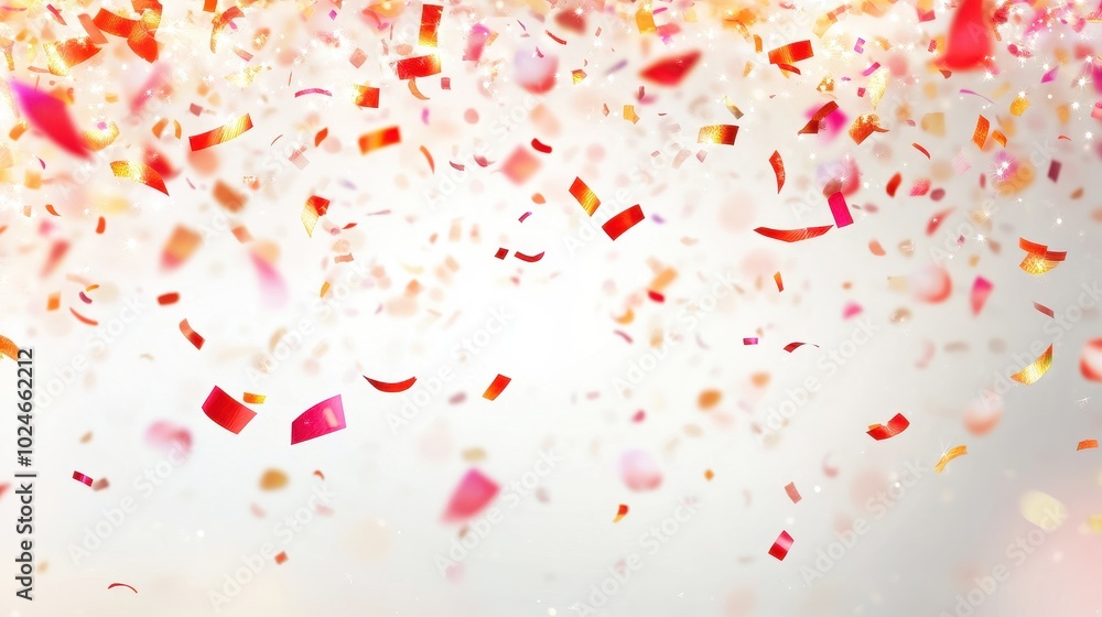 Vibrant Confetti Celebration Background with Colorful Falling Pieces Vibrant Confetti Celebration Background with Colorful Falling Pieces