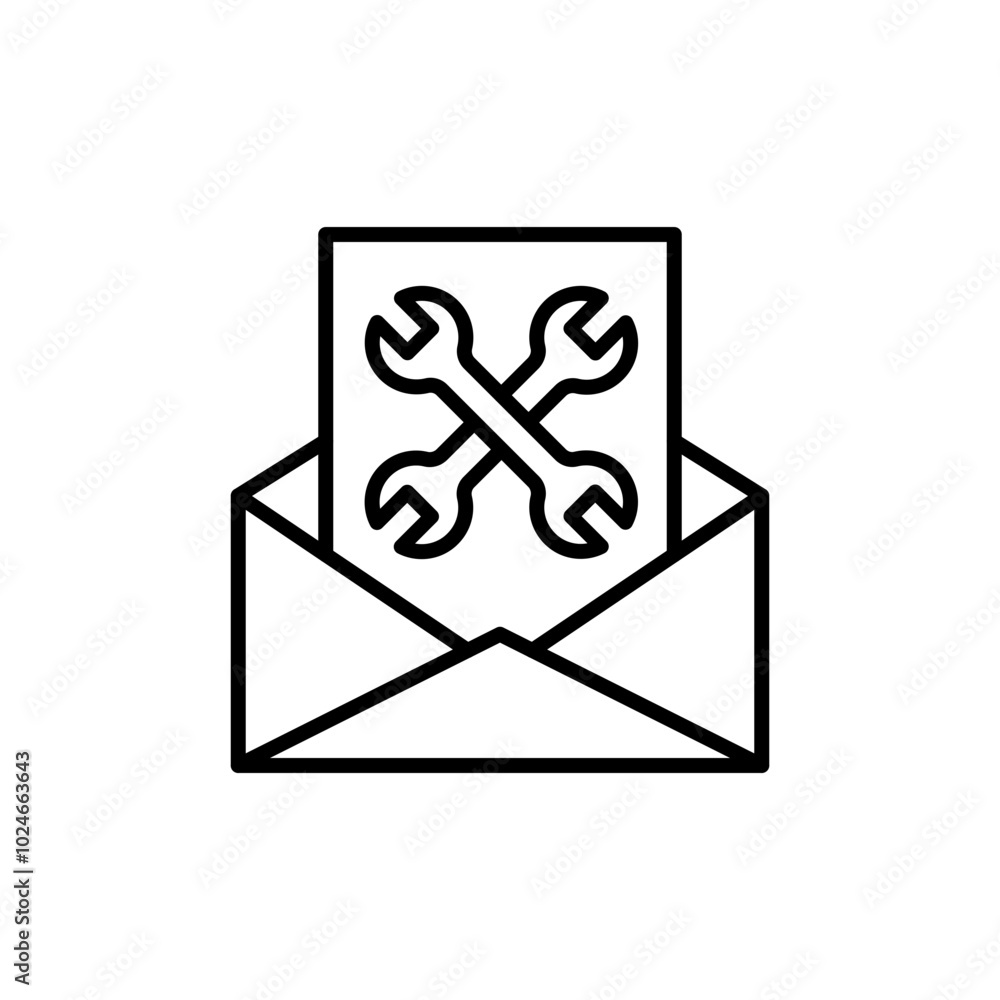 Mail optimization outline icons, minimalist vector illustration ,simple transparent graphic element .Isolated on white background Mail optimization outline icons, minimalist vector illustration ,simple transparent graphic element .Isolated on white background