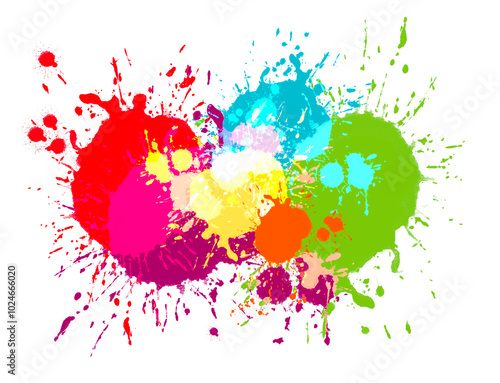 abstract splatter color design background. vector colorful background design. illustration vector design. Abstract paint splashes. Multicolored splash paintbrush liquid. Painting - activity. 