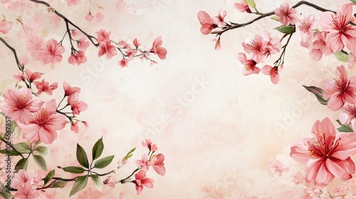 Delicate Cherry Blossoms in Soft Pastel Tones