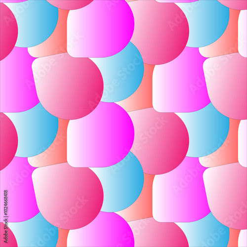 Abstract ballbackground. Seamless. Multicolor palette. Raster illustration.
 photo