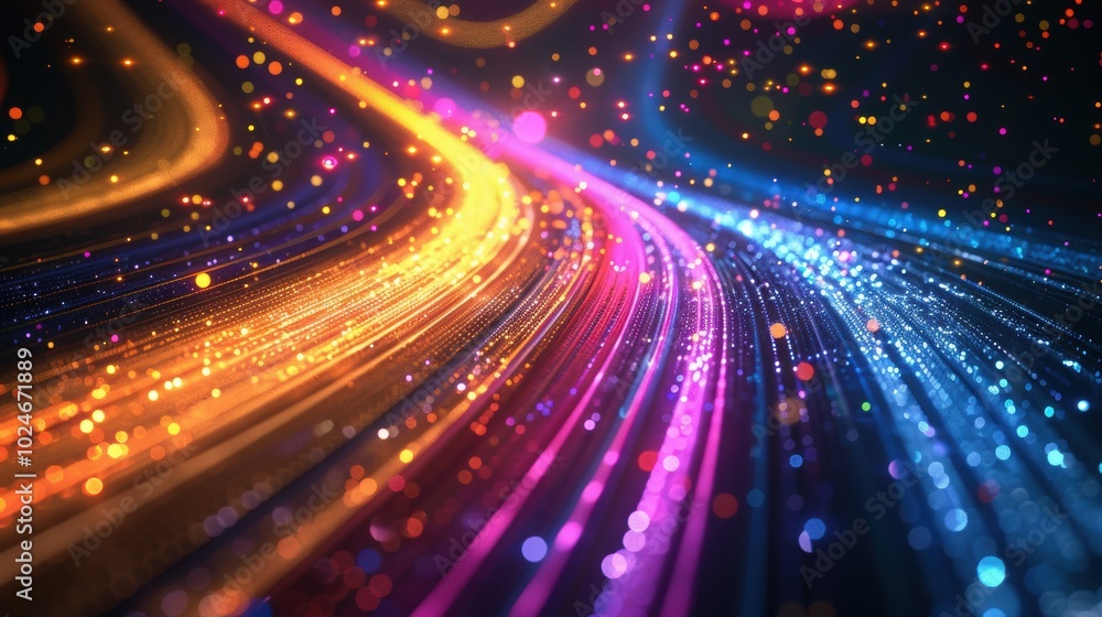 Colorful Light Speed in Motion, Dynamic Neon Streaks and Glowing Lights. Colorful Light Speed in Motion, Dynamic Neon Streaks and Glowing Lights.