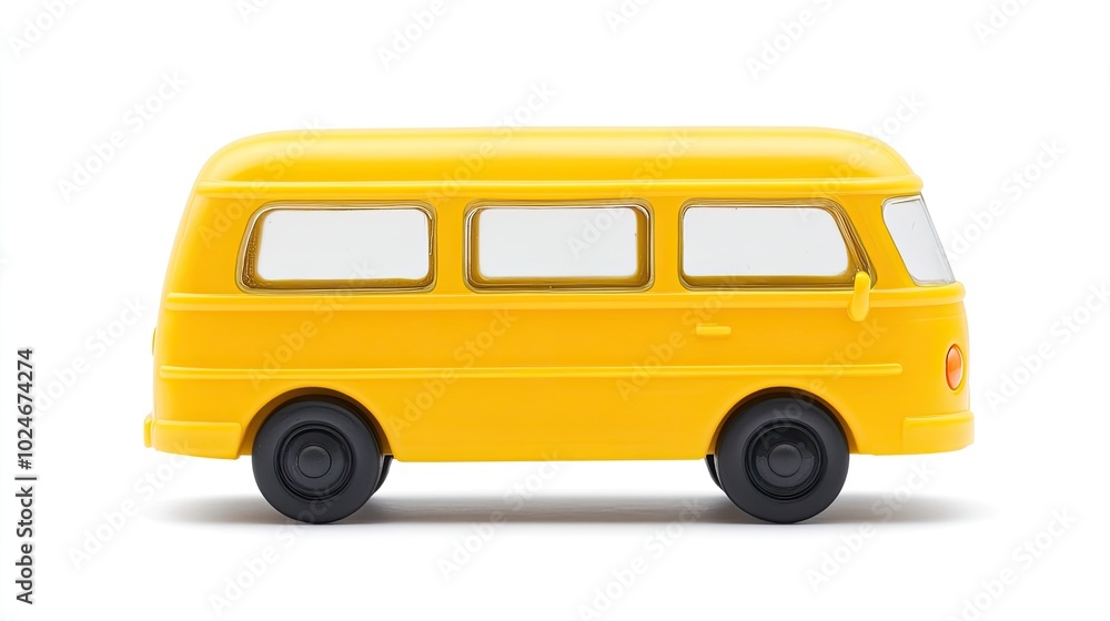 Yellow toy bus isolated on white background. Yellow toy bus isolated on white background.