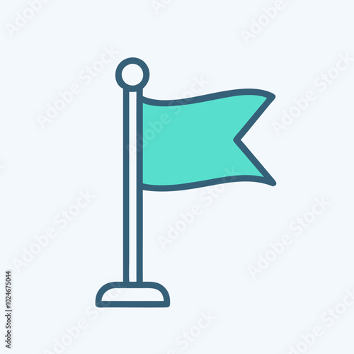 flag icon vector art image.