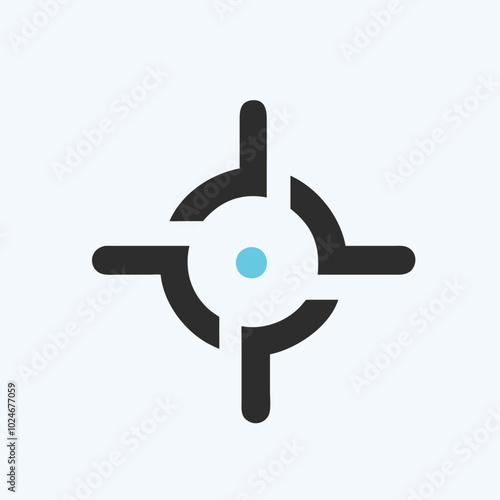 Target icon vector art image.Waypoint icon