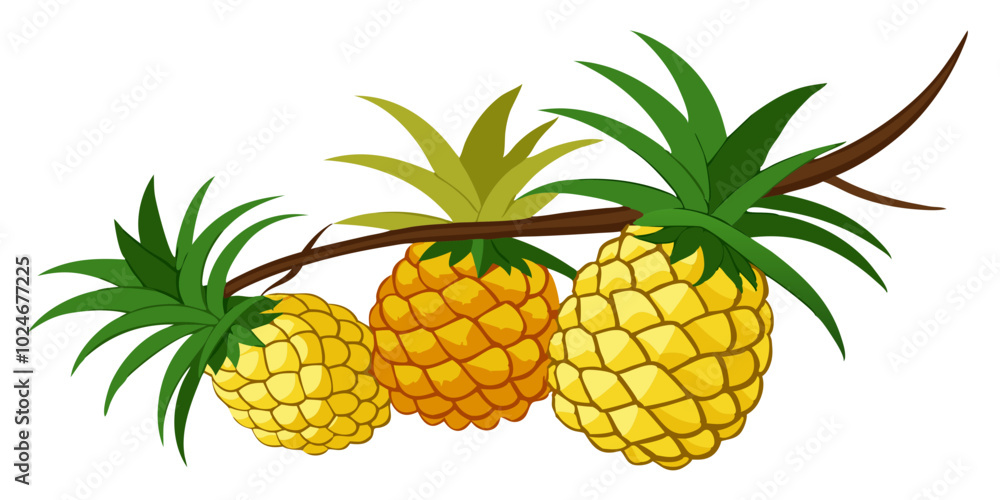 pineapple vector illustration - vector illustration of pineapple isolated on white, pineapple vector art pineapple vector illustration - vector illustration of pineapple isolated on white, pineapple vector art