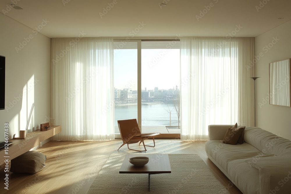 Minimalist living room with natural light. This photo can be used for interior design, home decor, or lifestyle concepts. Minimalist living room with natural light. This photo can be used for interior design, home decor, or lifestyle concepts.