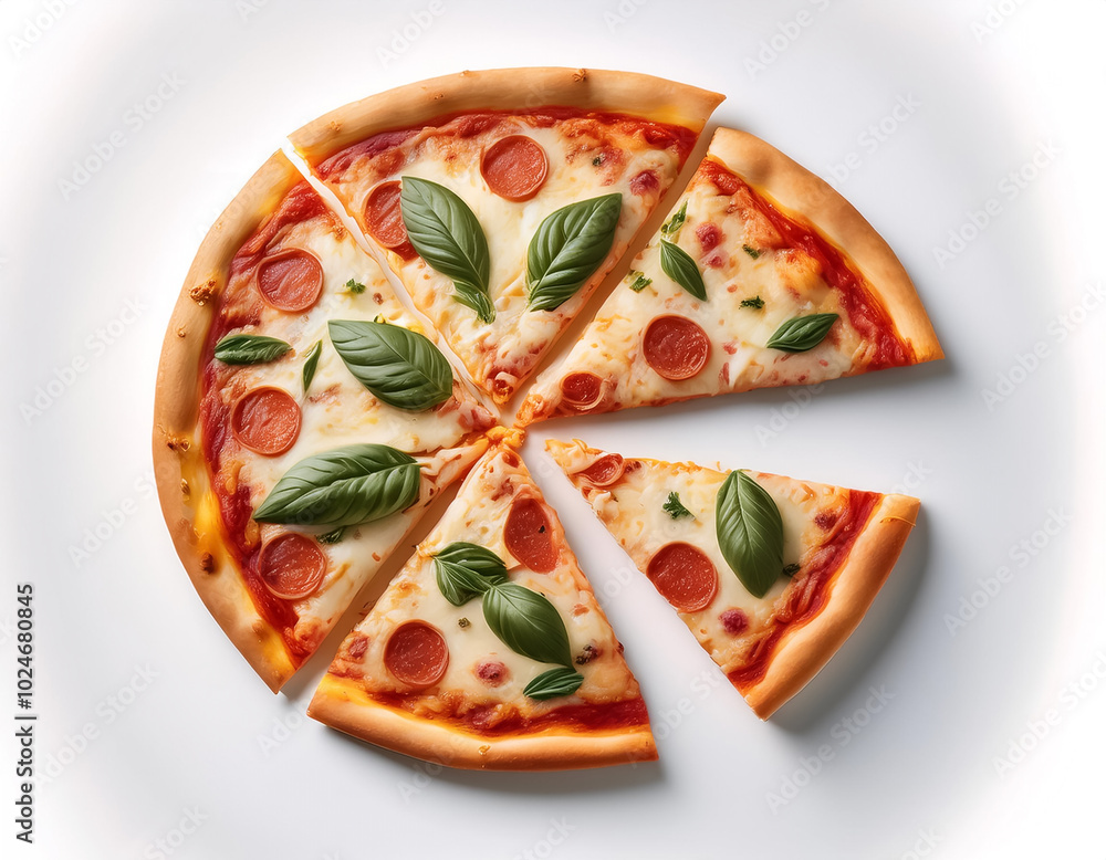 Pizza slice isolated on a white background Pizza slice isolated on a white background