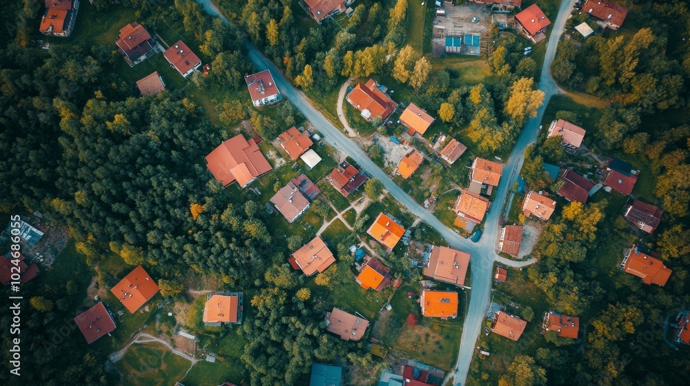 Fototapeta premium Aizkraukle as seen from the sky