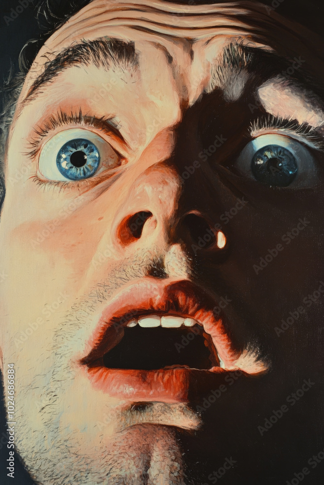 A portrait of a man with large, bright blue eyes, staring in disbelief. His expression radiates excitement, and the close-up captures the sparkle in his eyes, creating a captivating focal point. A portrait of a man with large, bright blue eyes, staring in disbelief. His expression radiates excitement, and the close-up captures the sparkle in his eyes, creating a captivating focal point.