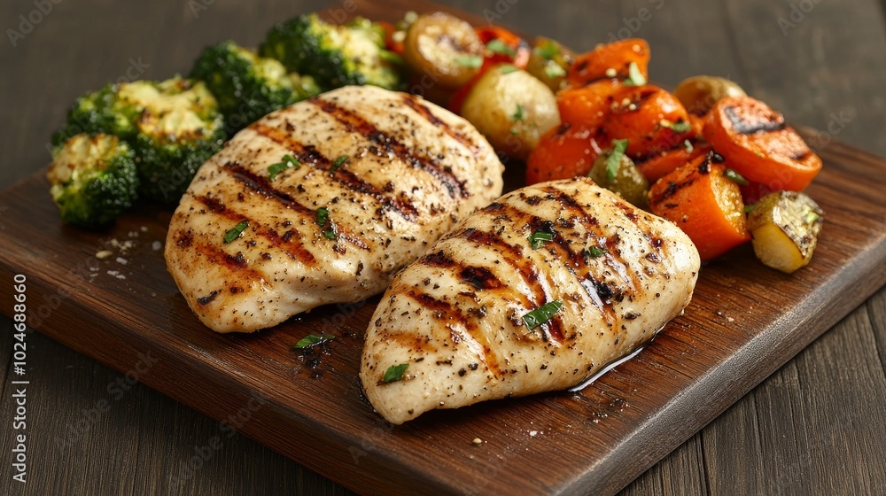 Grilled chicken and veggies Grilled chicken and veggies