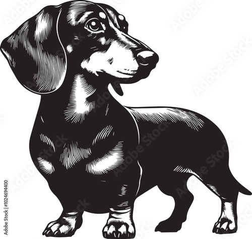 Dachshund dog cute vector