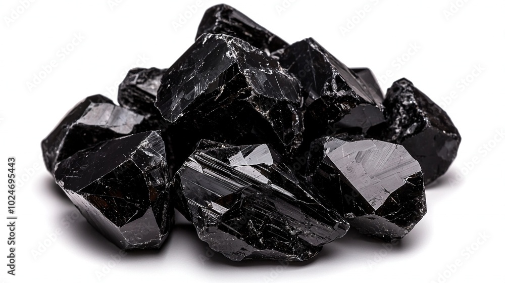 A white table with a bottle of wine and black crystals on a white surface A white table with a bottle of wine and black crystals on a white surface