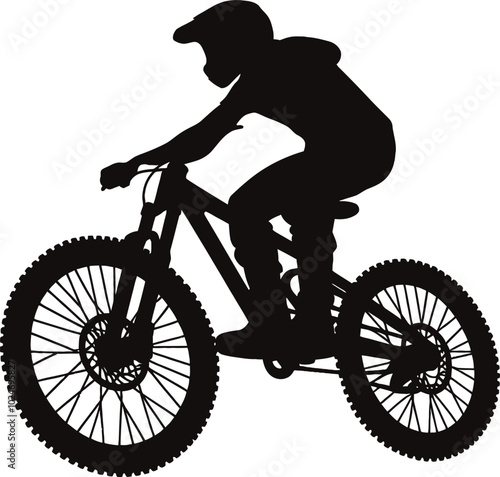 silhouette of a cyclist