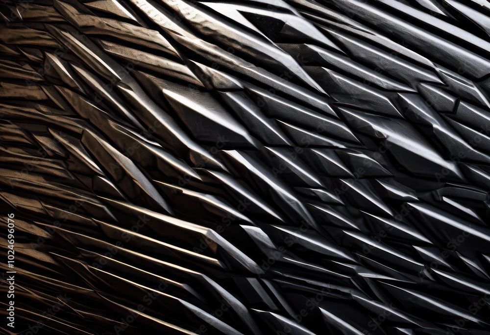 Obraz premium vivid exploration textured industrial steel surface patterns showcasing unique details dynamic close view, metal, gray, design, lines, sheen, smooth