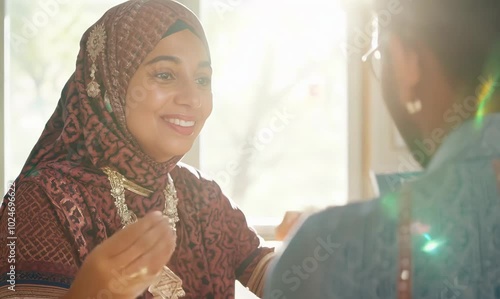 Tunisian Woman at Parent-Teacher Conference