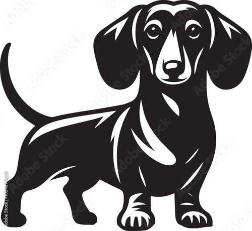 Dachshund dog cute vector