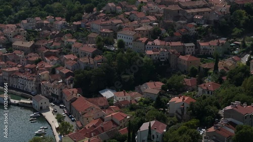 Croatia Bakar small village Europe over drone photo