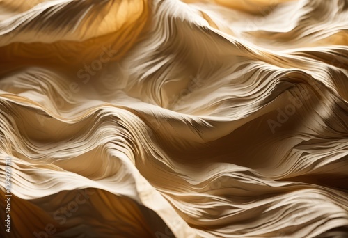 detailed textured close crumpled paper background highlighting unique patterns organic lines natural light, surface, design, craft, handmade, color, shadows