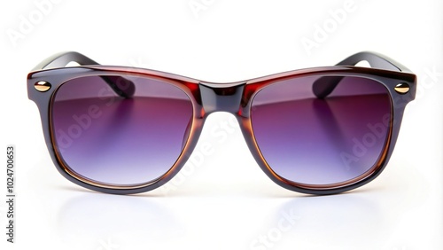 Sunglasses at eye level isolated on white background with clipping path included