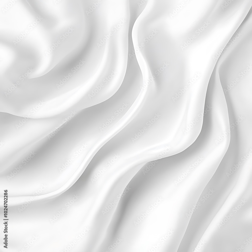 A smooth, flowing white fabric texture, ideal for backgrounds and design elements. A smooth, flowing white fabric texture, ideal for backgrounds and design elements.