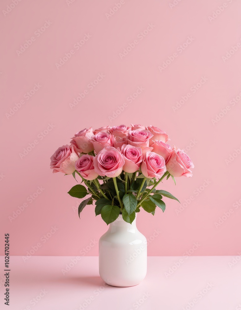 bouquet of pink roses in vase bouquet of pink roses in vase