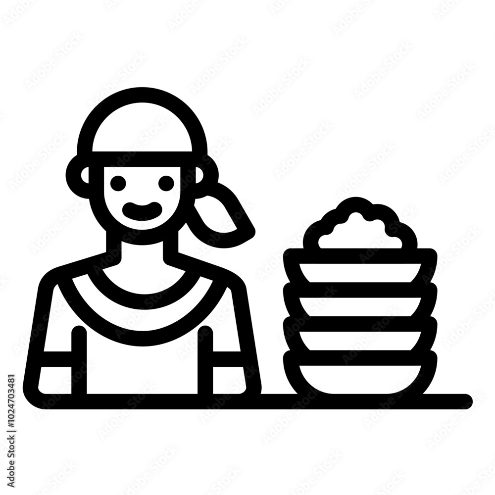 Man Washing Dishes Icon