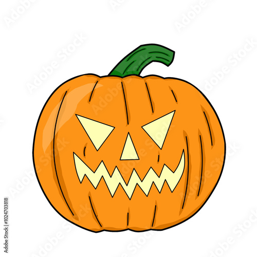 scary face shaped pumpkins for halloween
