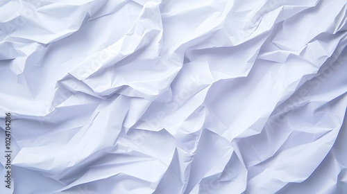 Crumpled Paper Texture Abstract Background with Dramatic Lighting and Shadows