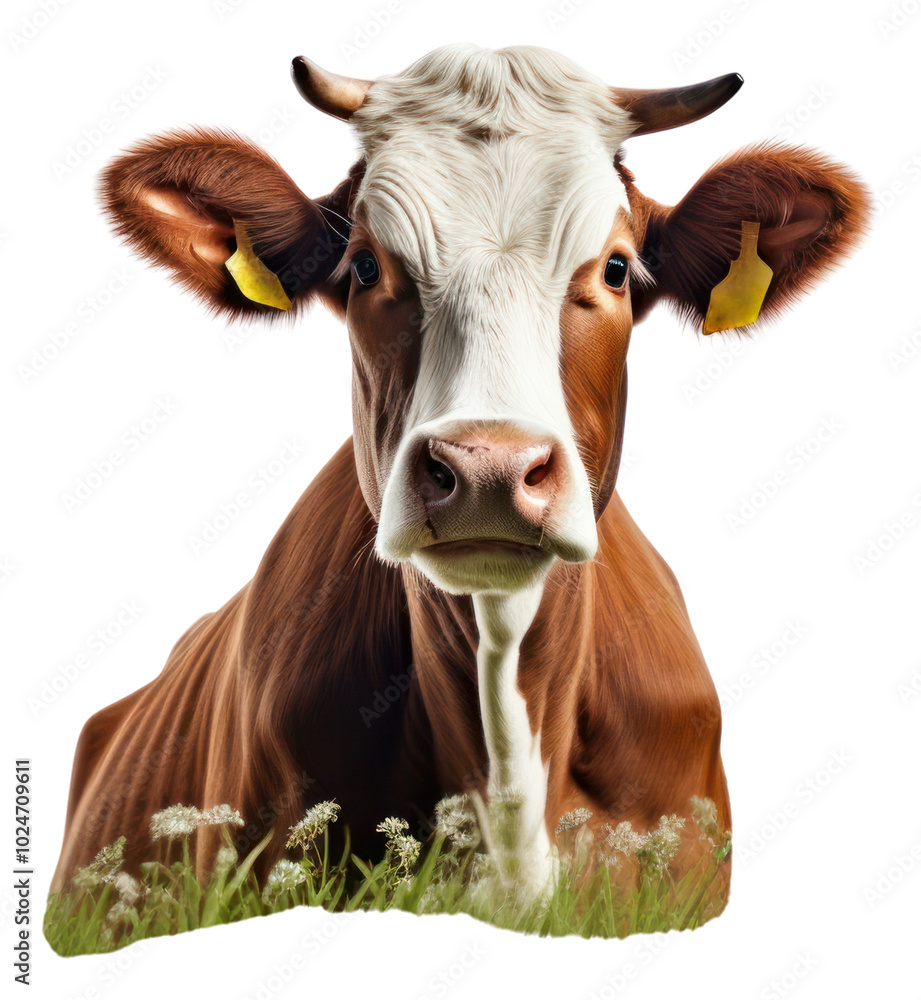 PNG Cow livestock grazing mammal.