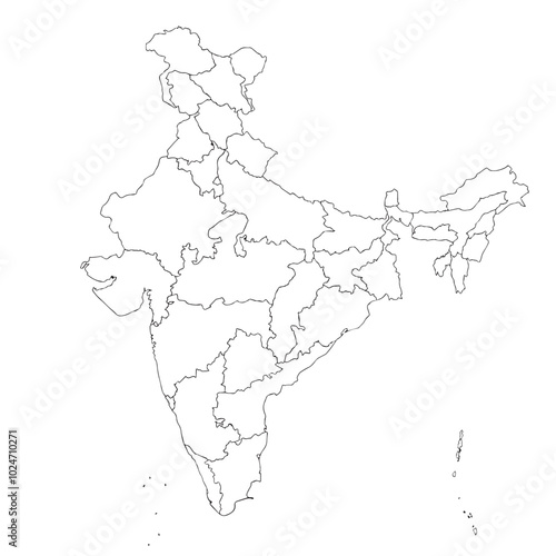 India map country map asia island icons symbols background geography borders