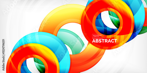 Circles, round elements, ring shapes premium background. Vector Illustration For Wallpaper, Banner, Background, Card, Book Illustration, landing page