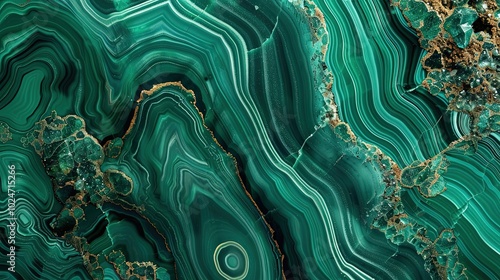 Close-up of green malachite...