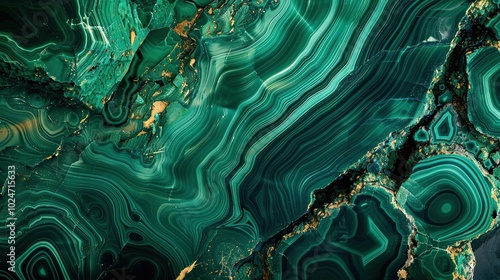Close-up of green malachite...