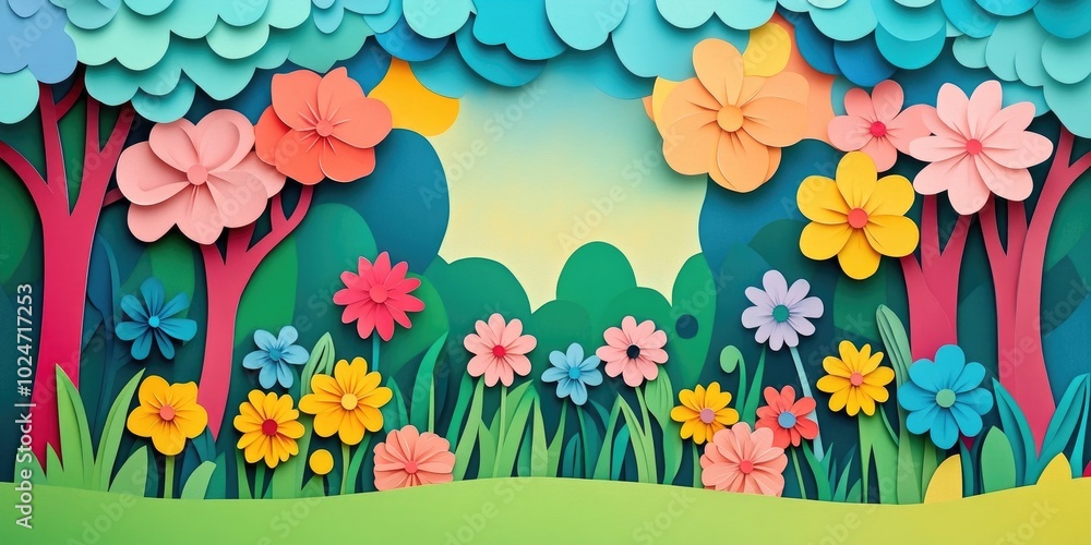 Blossoming flowerbed in a park during the summer season, Blooming flower garden in a park during summer Blossoming flowerbed in a park during the summer season, Blooming flower garden in a park during summer
