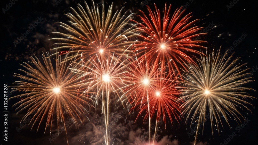 Fototapeta premium fireworks in the night sky