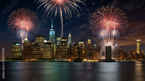 fireworks over the river