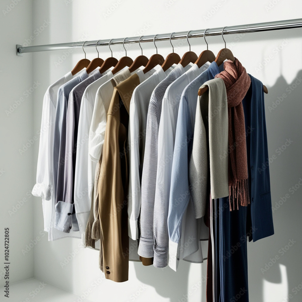 Obraz premium clothes on hangers