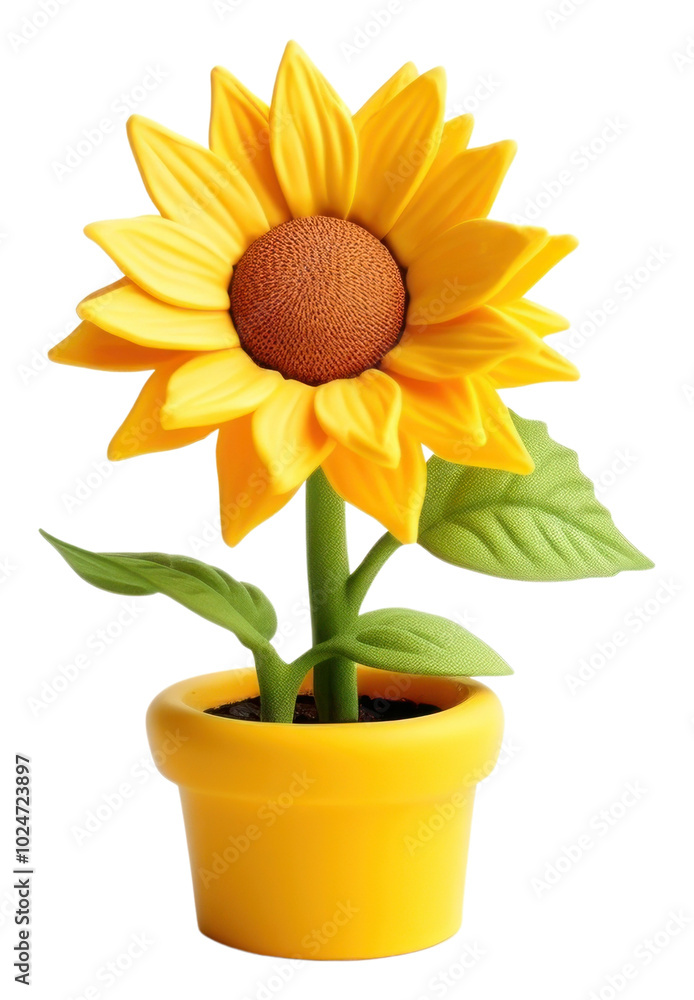 Obraz premium PNG Sunflower plant leaf toy.