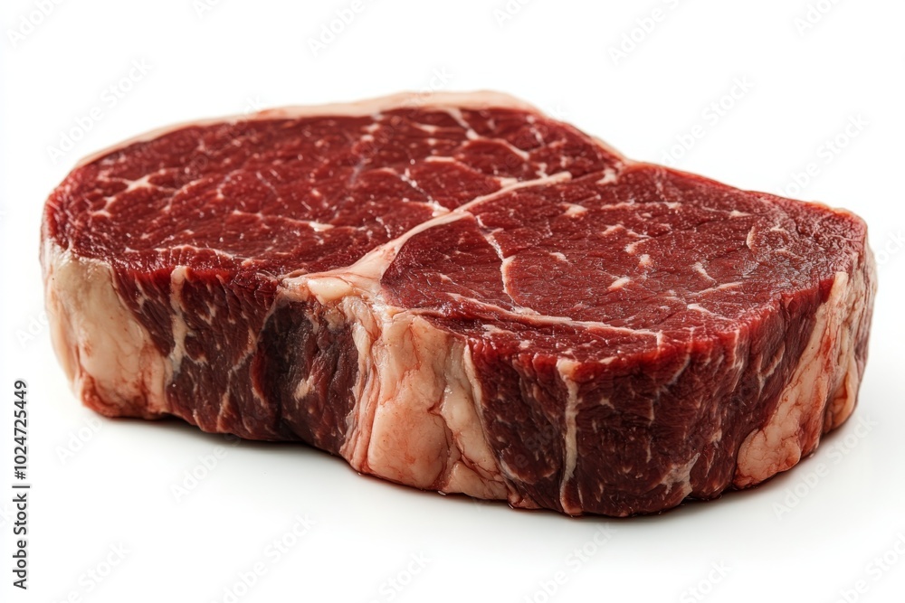 Raw Beef Steak Isolated on White Background Raw Beef Steak Isolated on White Background