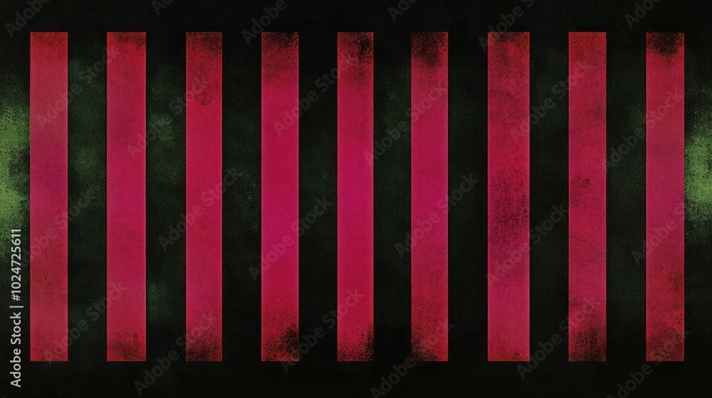 Abstract design featuring vertical pink stripes on a dark background with textured elements. Abstract design featuring vertical pink stripes on a dark background with textured elements.