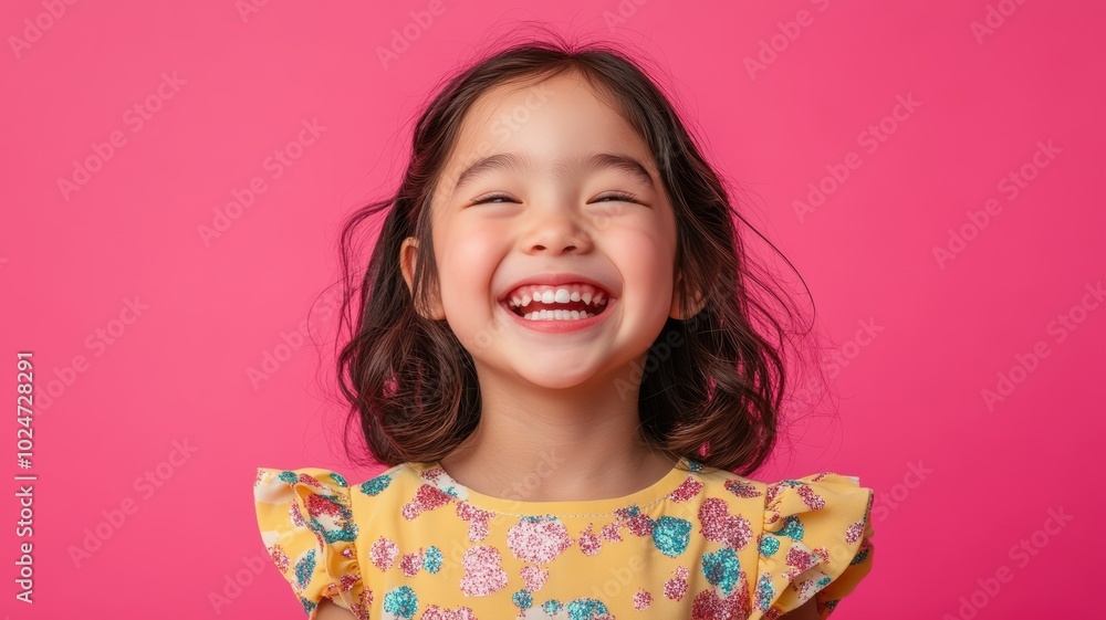 A young girl bursts into joyful laughter, illuminated by vibrant bokeh lights in the background, creating a festive and happy scene. A young girl bursts into joyful laughter, illuminated by vibrant bokeh lights in the background, creating a festive and happy scene.