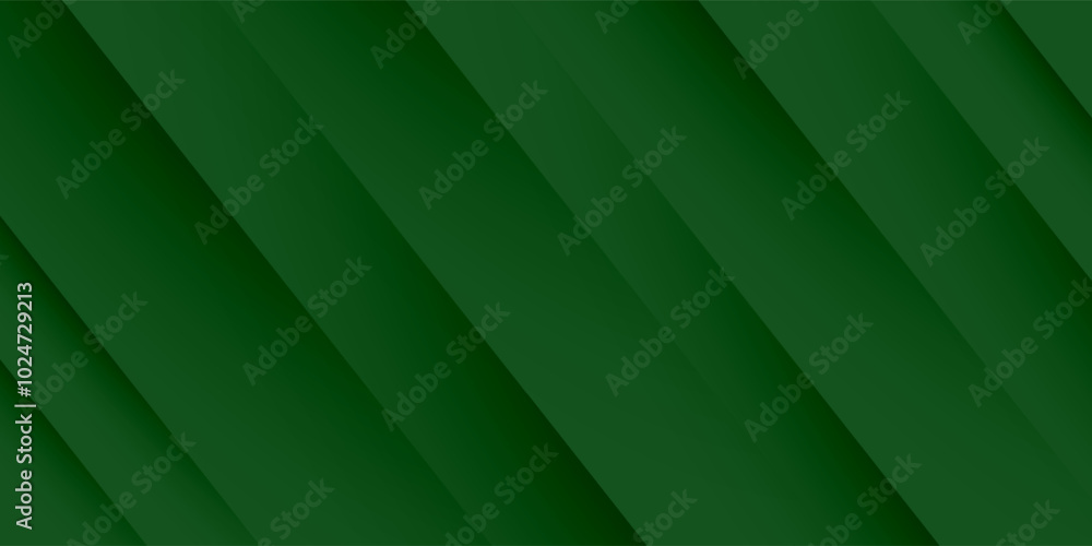 Obraz premium Geometric Green Background with Diagonal Stripes and Gradients.