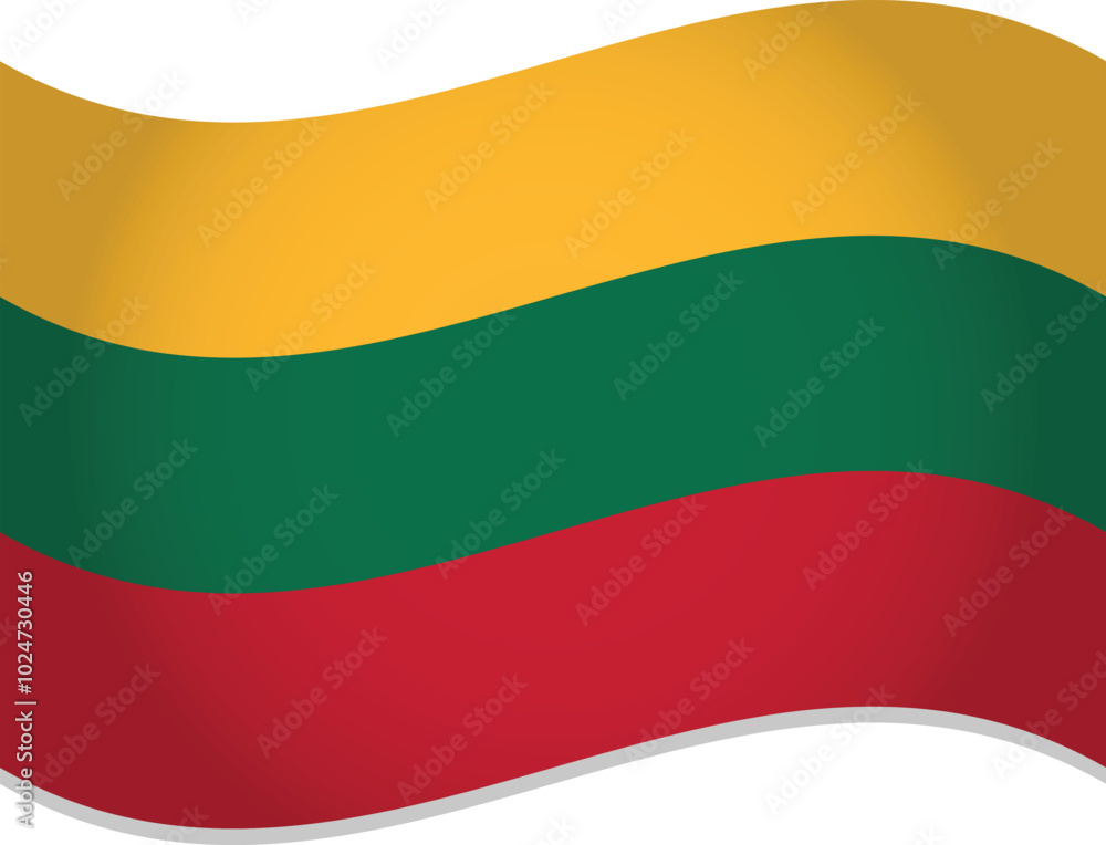Lithuania Country Flag Flying in Air Vector Lithuania Country Flag Flying in Air Vector