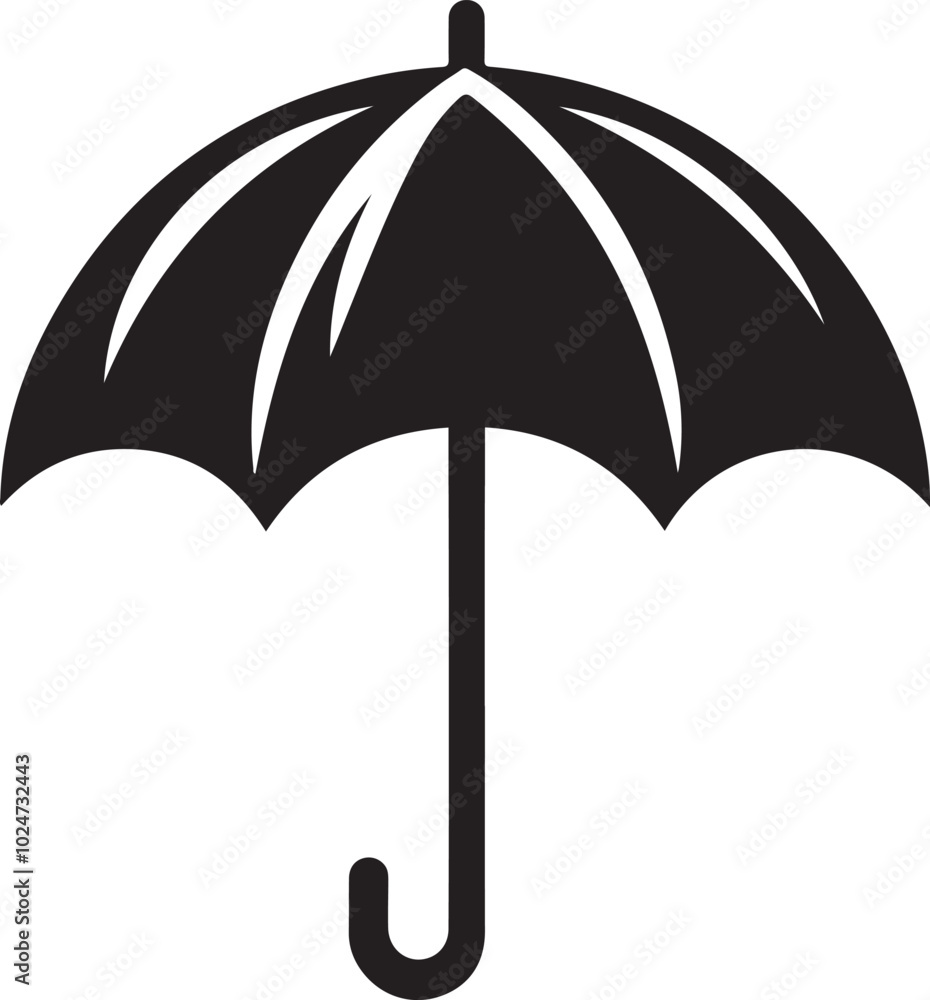 Vector illustration of opened umbrella
Vector illustration of opened umbrella