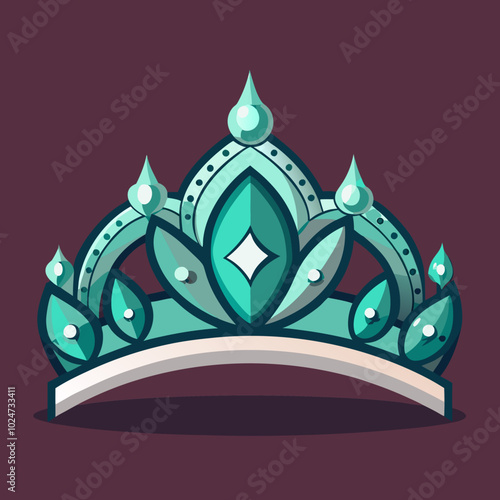 A diamond-studded tiara with floral patterns