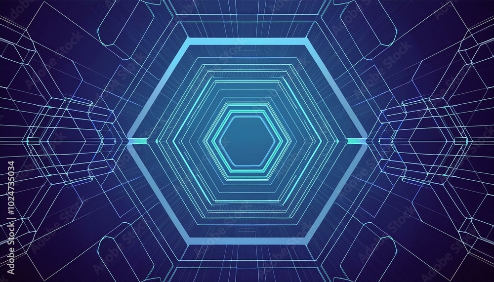 digital hexagon abstract background digital hexagon abstract background